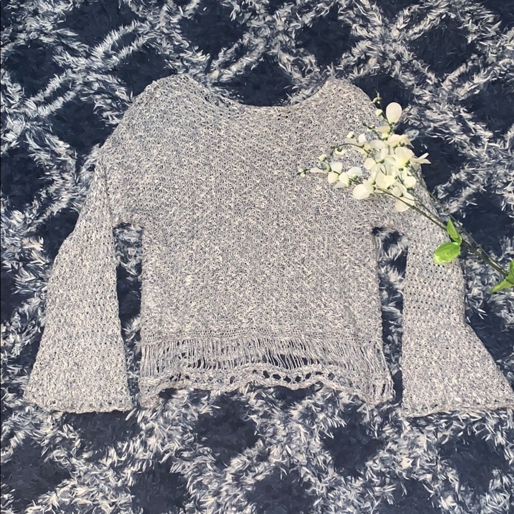 Blue Loose-Knit Sweater